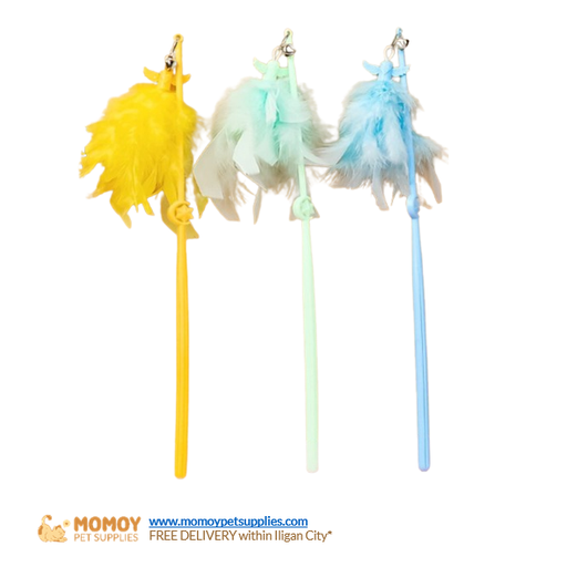 [R] TOY - FEATHER CAT TEASING STICK (37.5 CM)-P85
