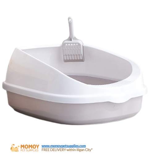 CAT LITTER BOX HIGH SIDE W/ FREE SCOOP (48*40*14 CM) - P400
