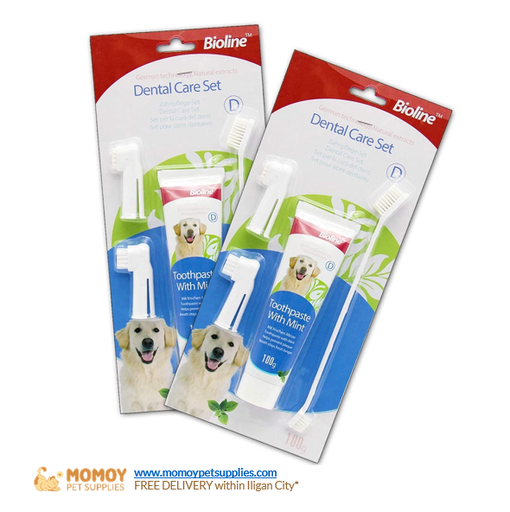 BIOLINE DENTAL HYGIENE SET MINT FLAVOR FOR DOGS 100G 