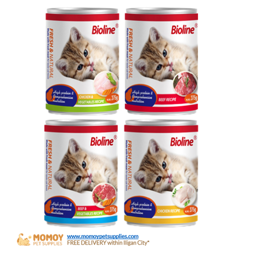 BIOLINE CAT FOOD WET - 6MONTHS UP 375G CAN - P95