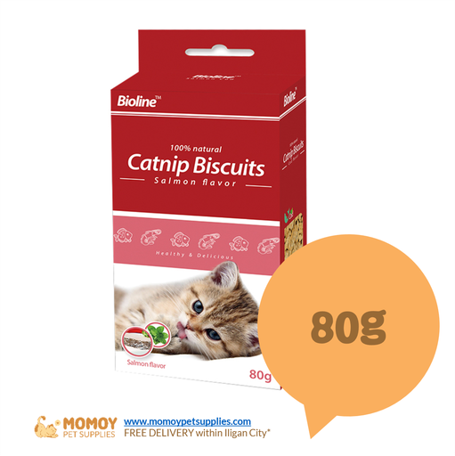 BIOLINE CATNIP BISCUITS SALMON FLAVOR 80G