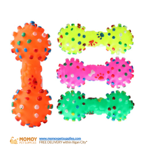 TOY - DUMBELL BONE RUBBER SOUND
