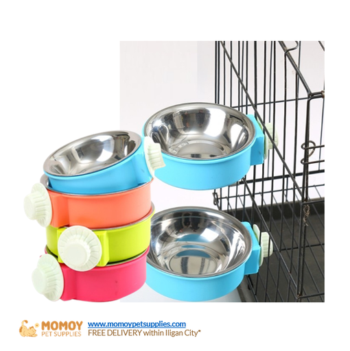 FEEDING HANGING PET BOWL SINGLE STAINLESS STEEL