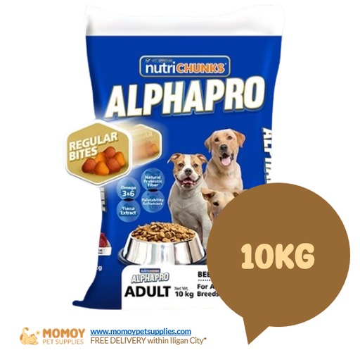 *NEW: ALPHAPRO DOG FOOD DRY (REGULAR BITES) - ADULT 10KG  
