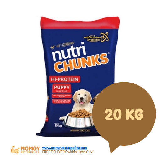 [R] NUTRICHUNKS DOG FOOD DRY - HI PROTEIN PUPPY 20KG (SACK) - P3400