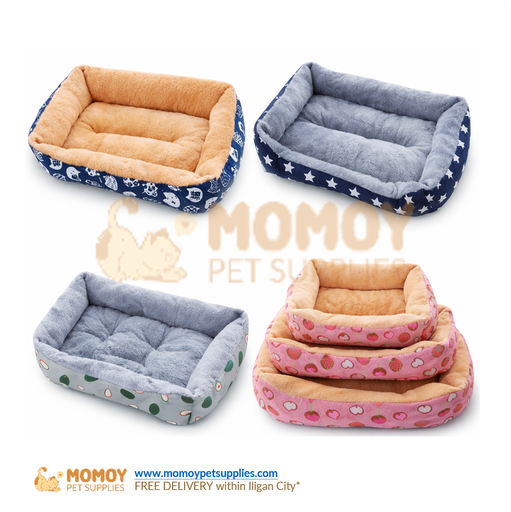 WASHABLE PET BED COTTON WARM SOFT SLEEPING BET FOR CATS & DOGS SMALL (40X30CM)