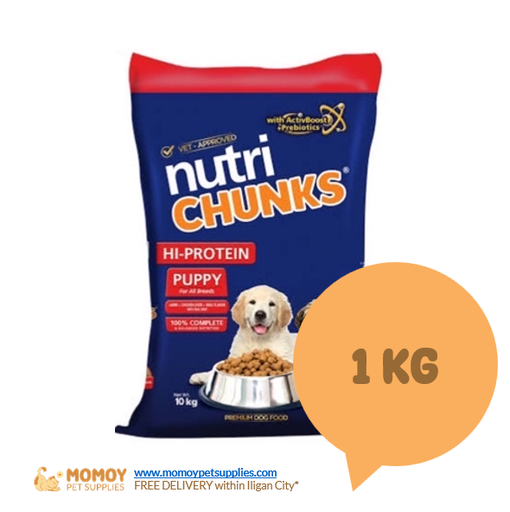 [R] NUTRICHUNKS DOG FOOD DRY - HI PROTEIN PUPPY 1KG -P180