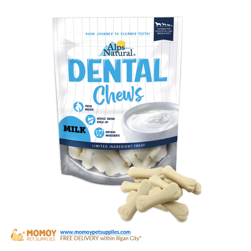 *NEW: ALPS NATURAL DENTAL CHEWS ALL STAGES - MILK BONE 150G