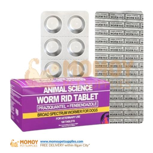 ANIMAL SCIENCE WORMRID DEWORMER TABLET FOR CATS 3 MONTHS+ AND DOGS (SOLD PER TABLET)
