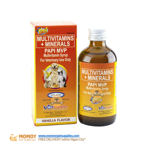 PAPI MVP - FOR CATS & DOGS 120ML (MULTIVITAMIS + MINERALS) 
