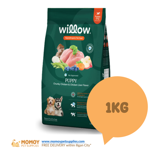[R]*NEW: WILLOW DOG FOOD DRY - HYPOALLERGENIC PUPPY 1KG (REPACK)P195