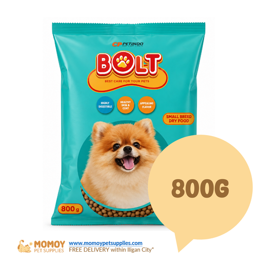 *NEW: BOLT DOG FOOD DRY - ADULT SMALL BREED 800G (ORIGINAL PACKAGING)